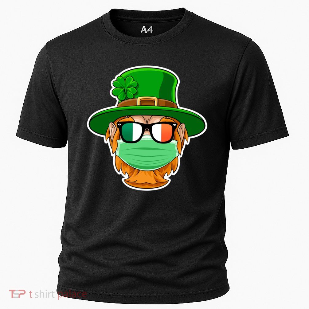St Patrick's Day Quarantine Leprechaun With Mask Performance Shirt