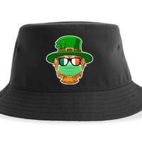 St Patrick's Day Quarantine Leprechaun With Mask Sustainable Bucket Hat