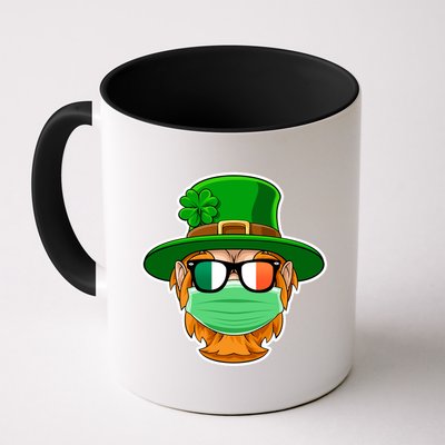 St Patrick's Day Quarantine Leprechaun With Mask Mug