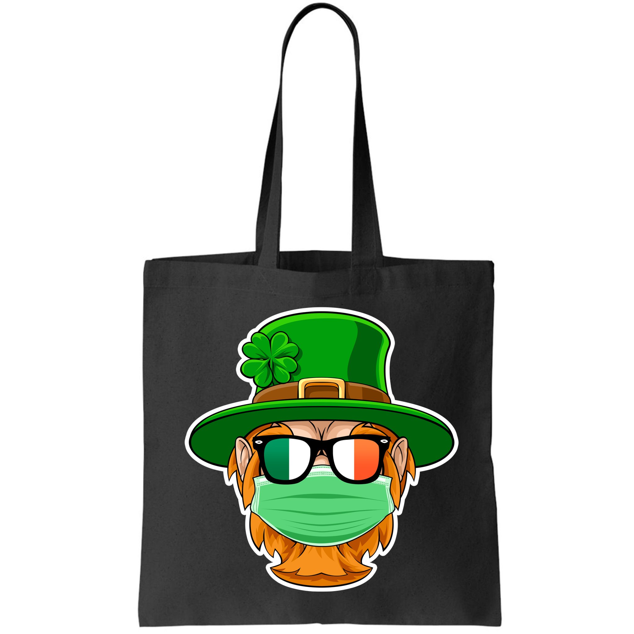 St Patrick's Day Quarantine Leprechaun With Mask Bag