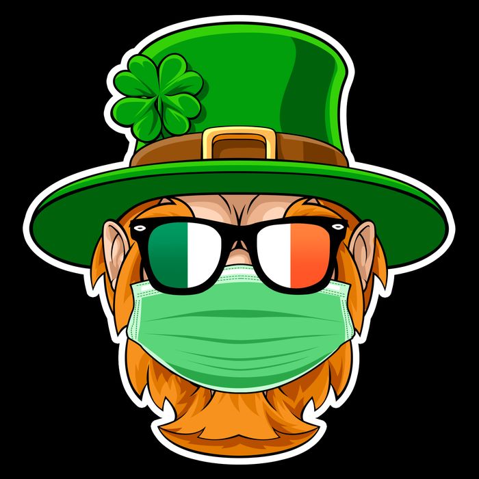 St Patrick's Day Quarantine Leprechaun With Mask Mesh Reversible Basketball Jersey Tank