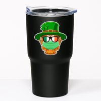 St Patrick's Day Quarantine Leprechaun With Mask Tumbler