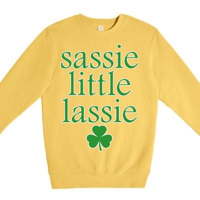 St Patrick's Day Sassie Little Lassie  Premium Crewneck Sweatshirt