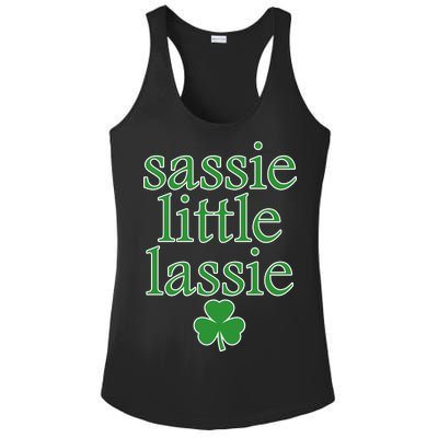 St Patrick's Day Sassie Little Lassie  Ladies PosiCharge Competitor Racerback Tank