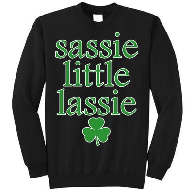 St Patrick's Day Sassie Little Lassie  Tall Sweatshirt