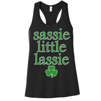 St Patrick's Day Sassie Little Lassie  Women's Racerback Tank