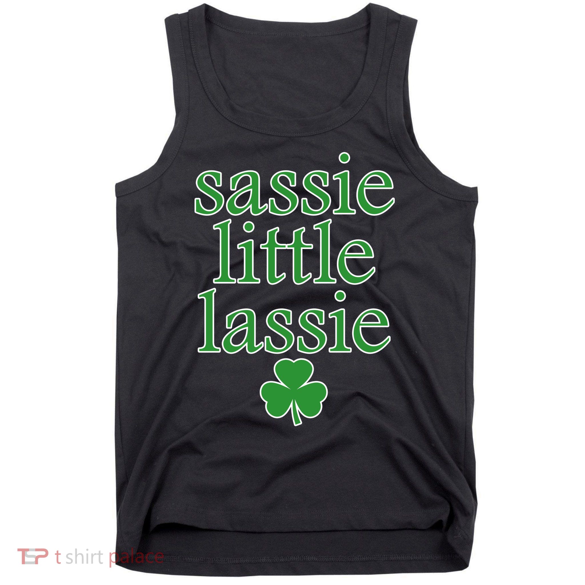 St Patrick's Day Sassie Little Lassie  Tank Top