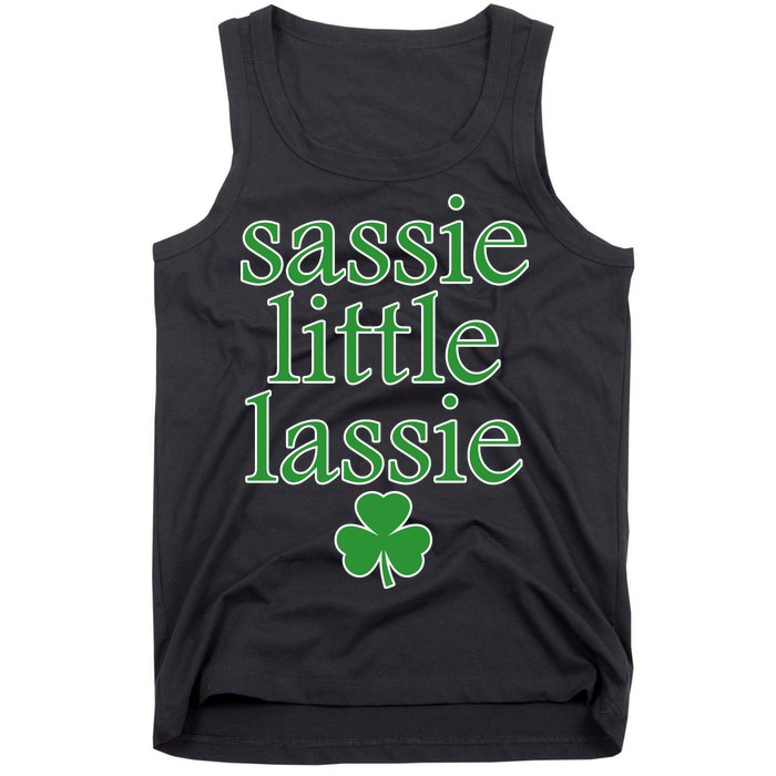 St Patrick's Day Sassie Little Lassie  Tank Top