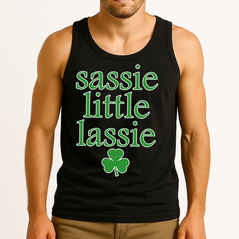 St Patrick's Day Sassie Little Lassie  Tank Top