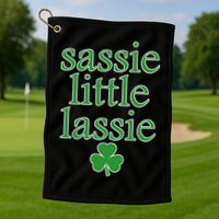 St Patrick's Day Sassie Little Lassie  Golf Towel
