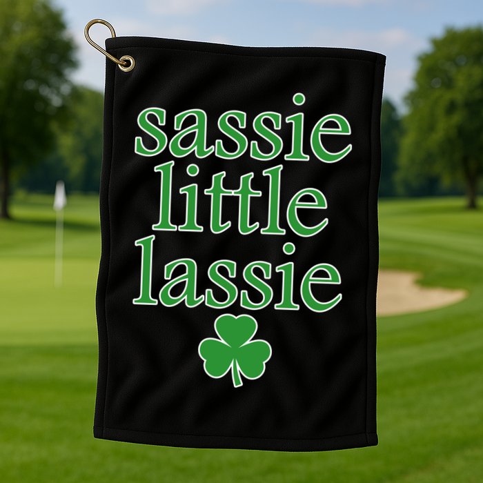 St Patrick's Day Sassie Little Lassie  Golf Towel