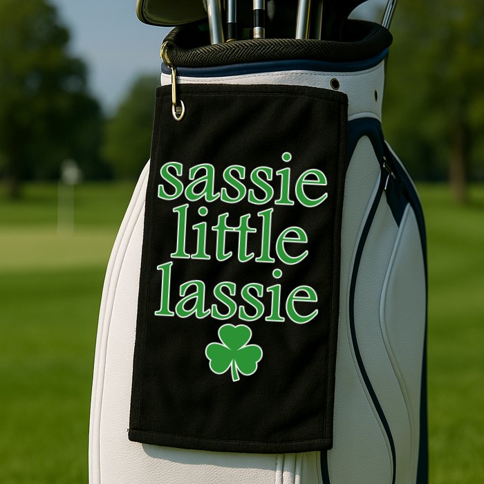 St Patrick's Day Sassie Little Lassie  Golf Towel