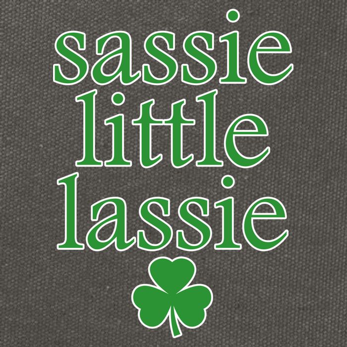St Patrick's Day Sassie Little Lassie  Cotton Canvas Backpack