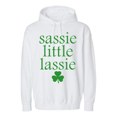 St Patrick's Day Sassie Little Lassie  Garment-Dyed Fleece Hoodie