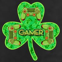 St Patrick's Day Shamrock Gamer 7 Panel Mesh Trucker Snapback Hat