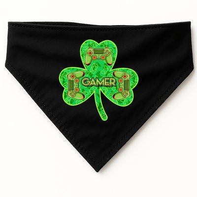 St Patrick's Day Shamrock Gamer USA-Made Doggie Bandana