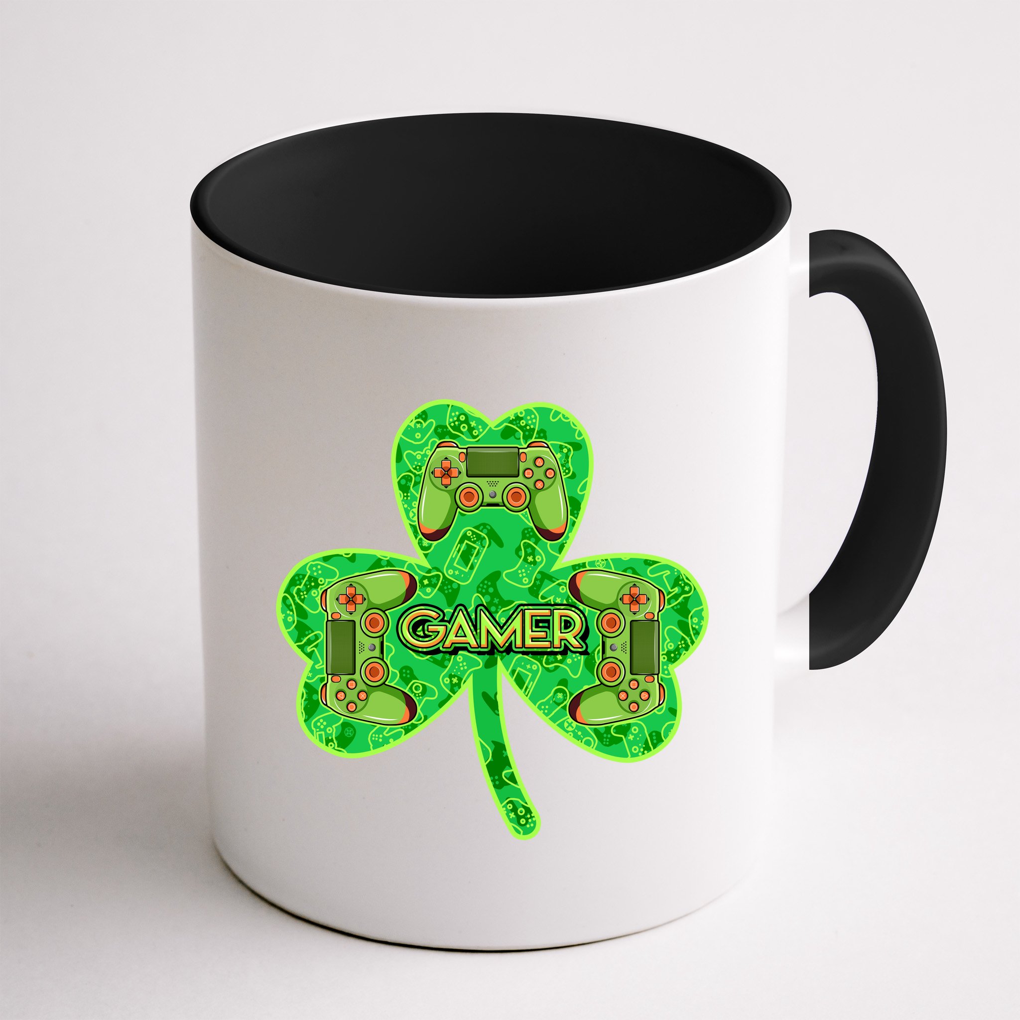 St Patrick's Day Shamrock Gamer Mug