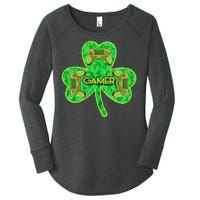 St Patrick's Day Shamrock Gamer Women's Perfect Tri Tunic Long Sleeve Shirt