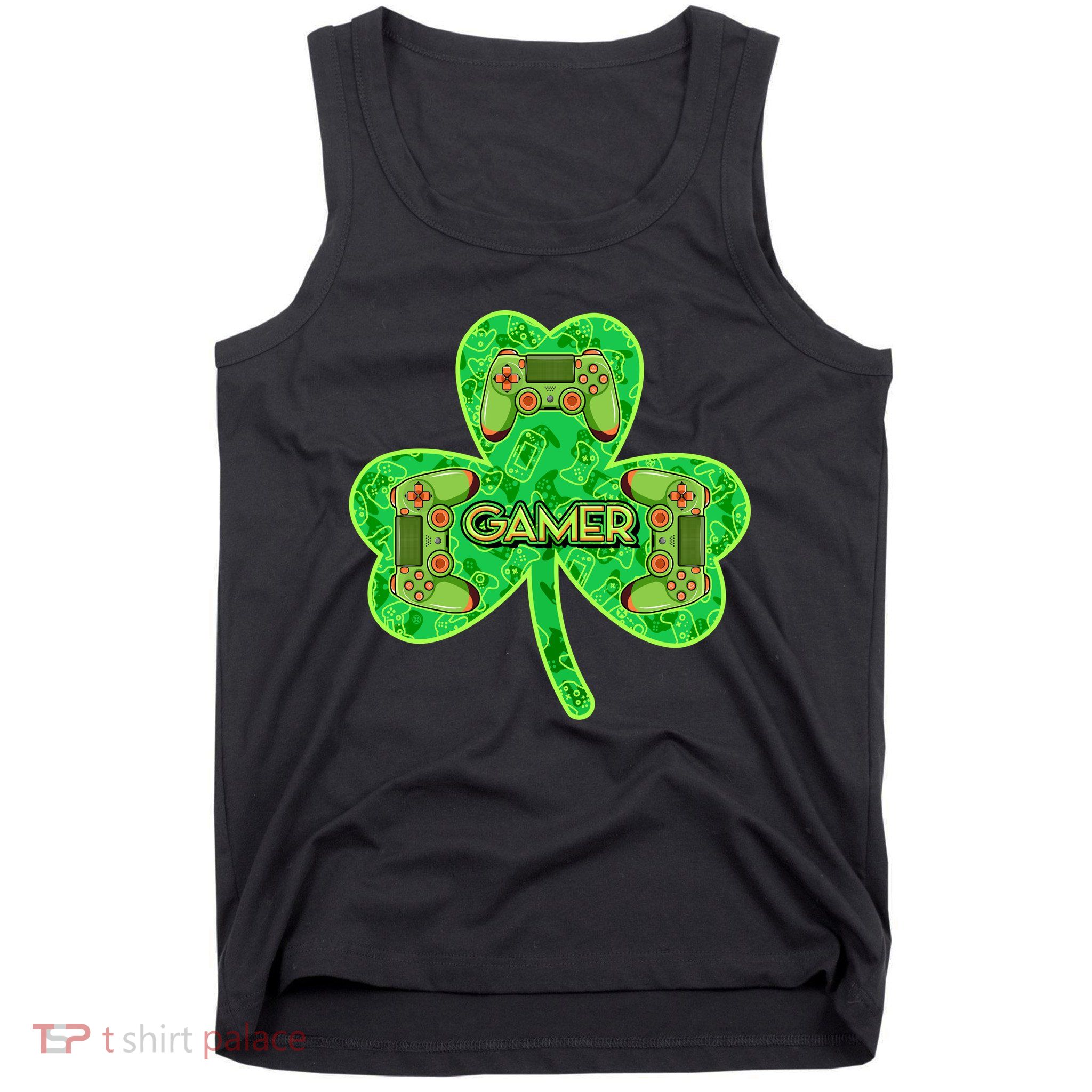 St Patrick's Day Shamrock Gamer Tank Top