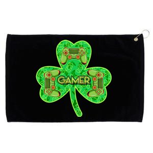 St Patrick's Day Shamrock Gamer Grommeted Golf Towel