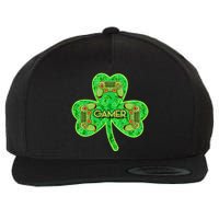 St Patrick's Day Shamrock Gamer Wool Snapback Cap