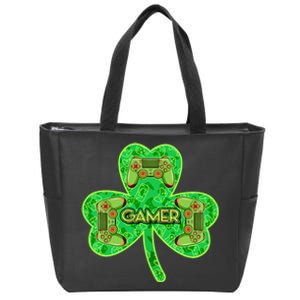 St Patrick's Day Shamrock Gamer Zip Tote Bag