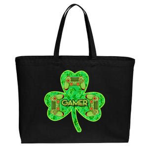 St Patrick's Day Shamrock Gamer Cotton Canvas Jumbo Tote