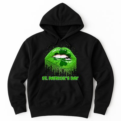 St Patrick's Day Shamrock Irish Lips Hoodie