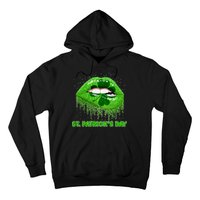 St Patrick's Day Shamrock Irish Lips Hoodie