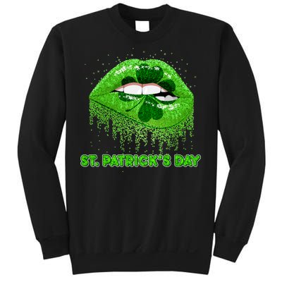 St Patrick's Day Shamrock Irish Lips Sweatshirt