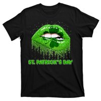 St Patrick's Day Shamrock Irish Lips T-Shirt