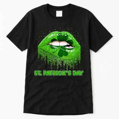 St Patrick's Day Shamrock Irish Lips Tall T-Shirt