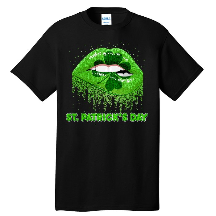 St Patrick's Day Shamrock Irish Lips Tall T-Shirt