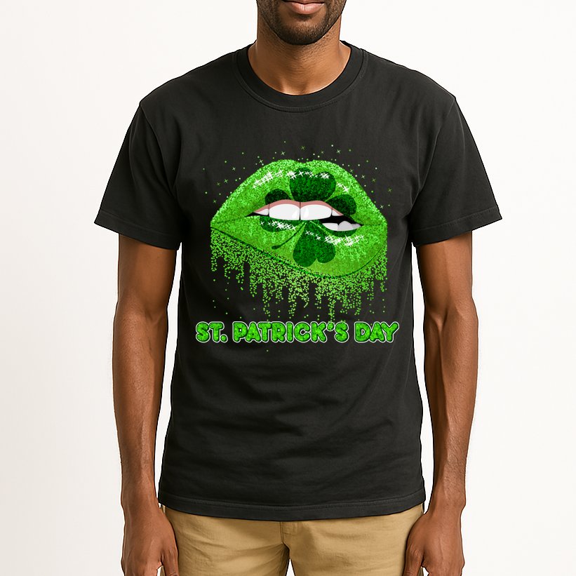 St Patrick's Day Shamrock Irish Lips Tall T-Shirt