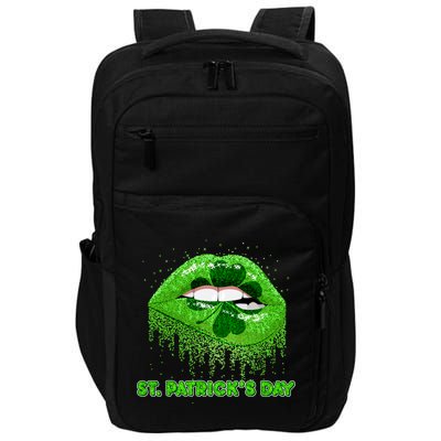 St Patrick's Day Shamrock Irish Lips Impact Tech Backpack