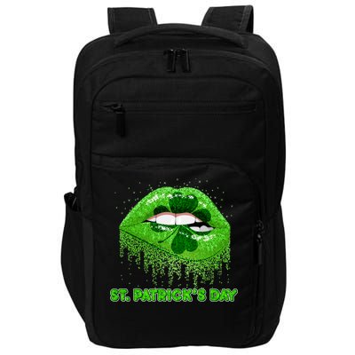 St Patrick's Day Shamrock Irish Lips Impact Tech Backpack