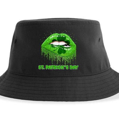 St Patrick's Day Shamrock Irish Lips Sustainable Bucket Hat