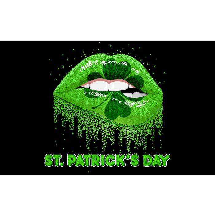 St Patrick's Day Shamrock Irish Lips Bumper Sticker