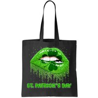 St Patrick's Day Shamrock Irish Lips Tote Bag