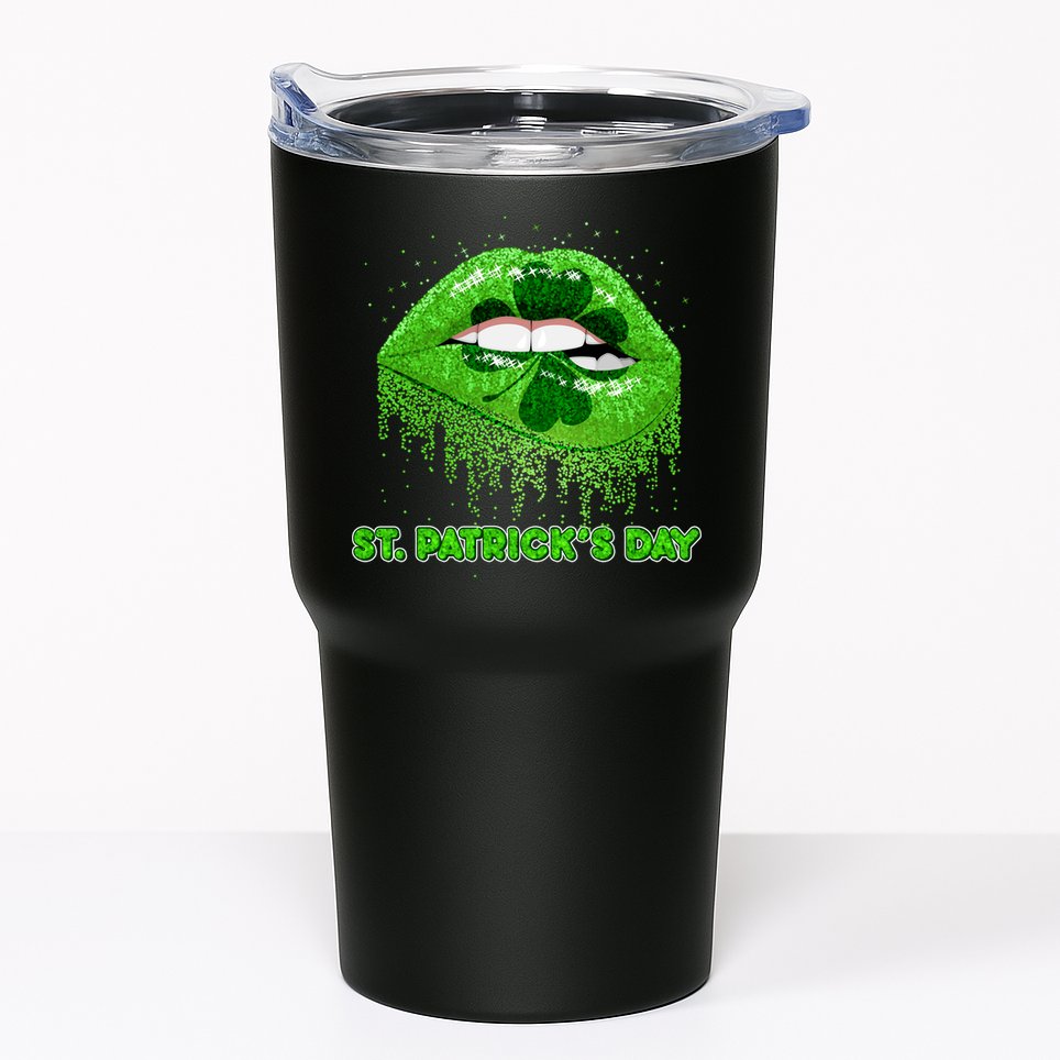 St Patrick's Day Shamrock Irish Lips Tumbler