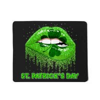 St Patrick's Day Shamrock Irish Lips Mousepad