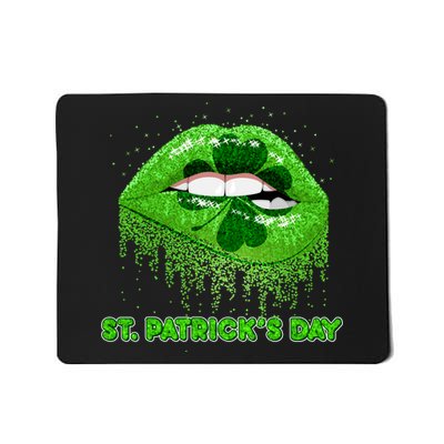 St Patrick's Day Shamrock Irish Lips Mousepad