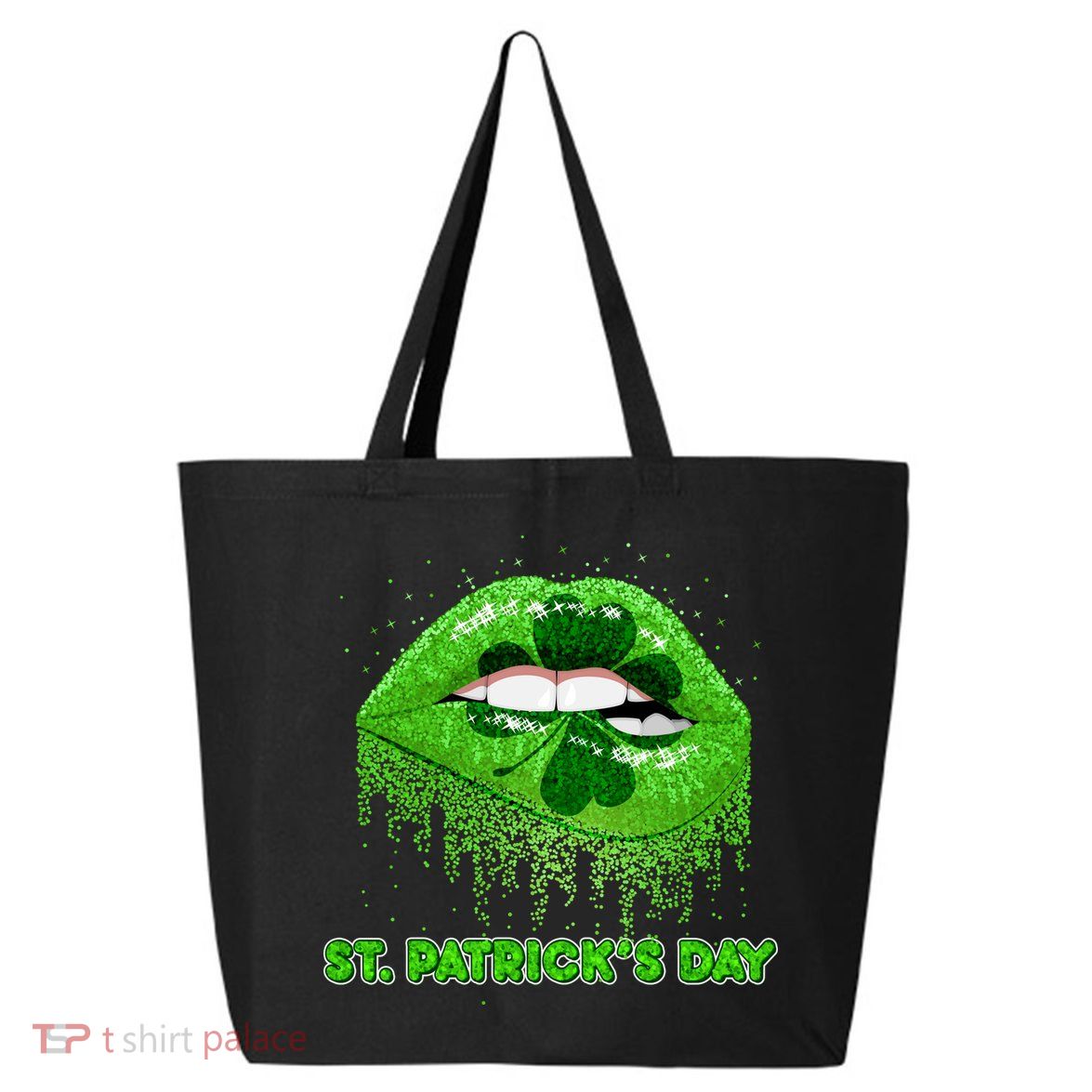 St Patrick's Day Shamrock Irish Lips 25L Jumbo Tote