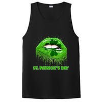 St Patrick's Day Shamrock Irish Lips PosiCharge Competitor Tank