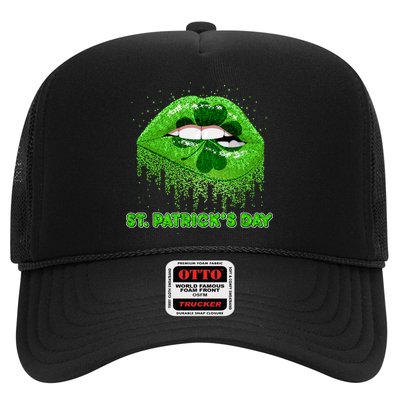 St Patrick's Day Shamrock Irish Lips Trucker Hat