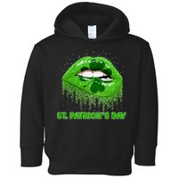 St Patrick's Day Shamrock Irish Lips Toddler Hoodie