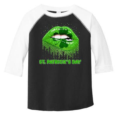 St Patrick's Day Shamrock Irish Lips Toddler Fine Jersey T-Shirt