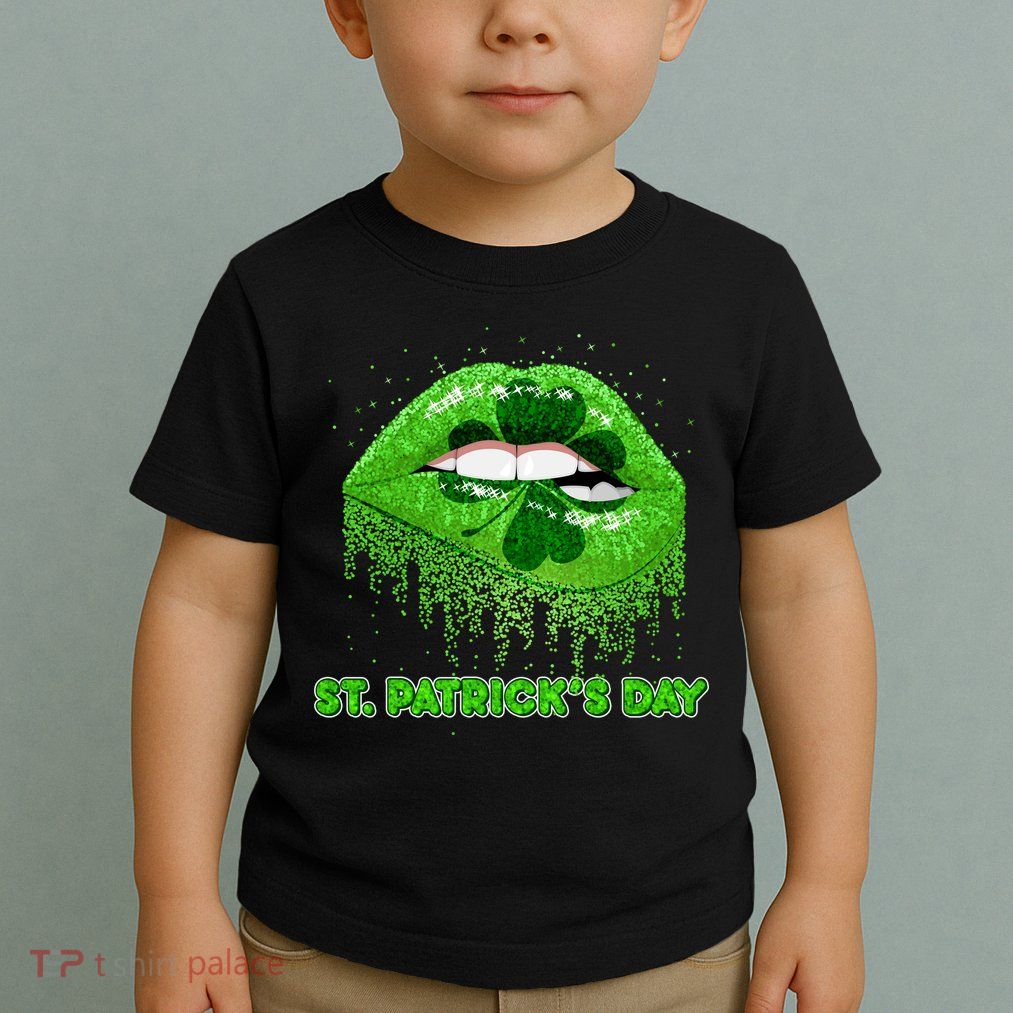 St Patrick's Day Shamrock Irish Lips Toddler T-Shirt