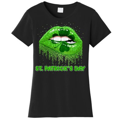 St Patrick's Day Shamrock Irish Lips Women's T-Shirt