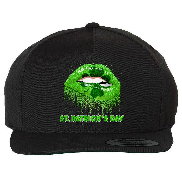 St Patrick's Day Shamrock Irish Lips Wool Snapback Cap